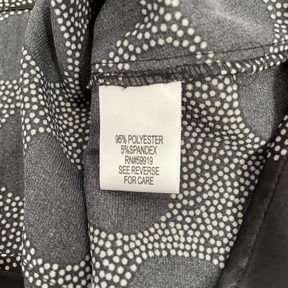 🟢Apt. 9 Woman Black Circular Print Blouse Size M - Picture 6 of 6